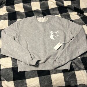 Good American Zodiac Taurus Boyfriend Sweatshirt Size XS